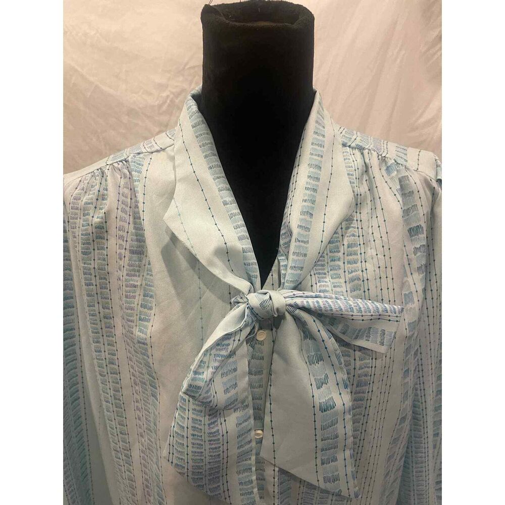 Vintage 80s Stockton’s Perfect Match blue button down blouse